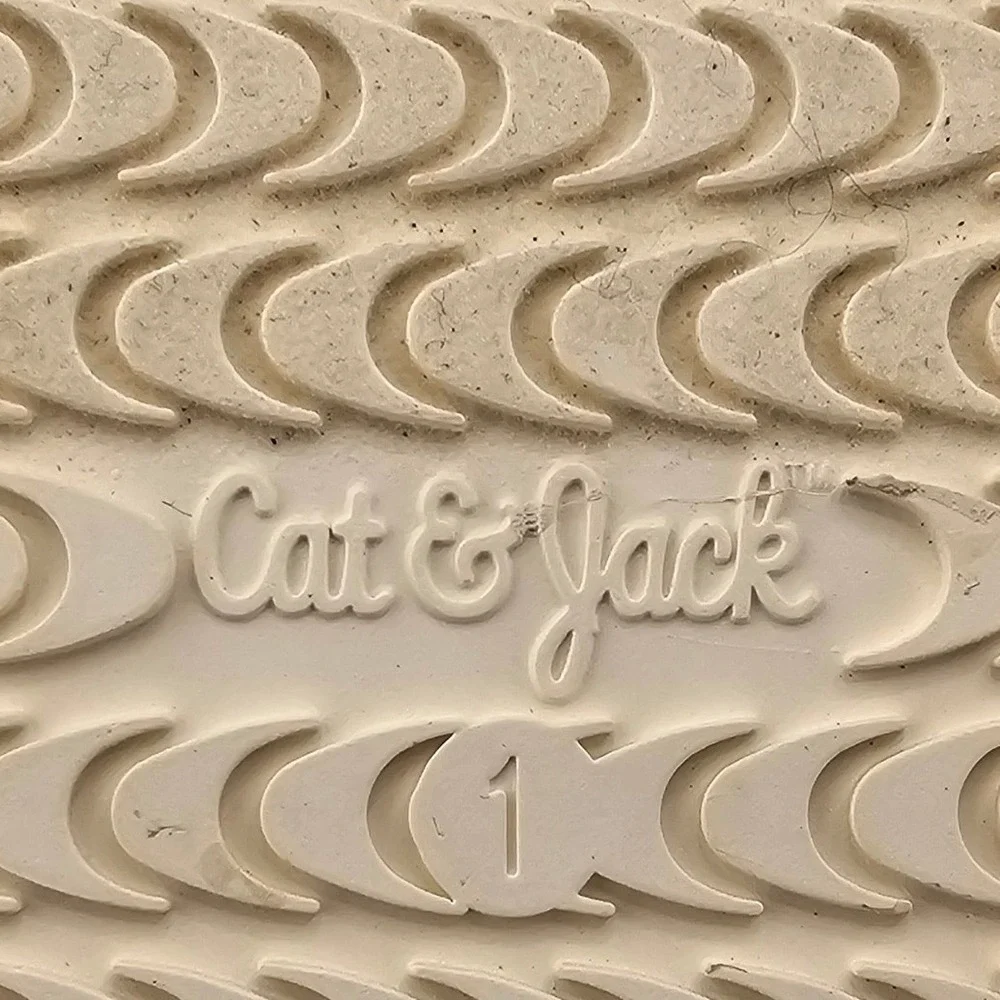 Cat and Jack Toddler Girls Slip On Sneakers Size 1‎ Metallic Multi Color EUC